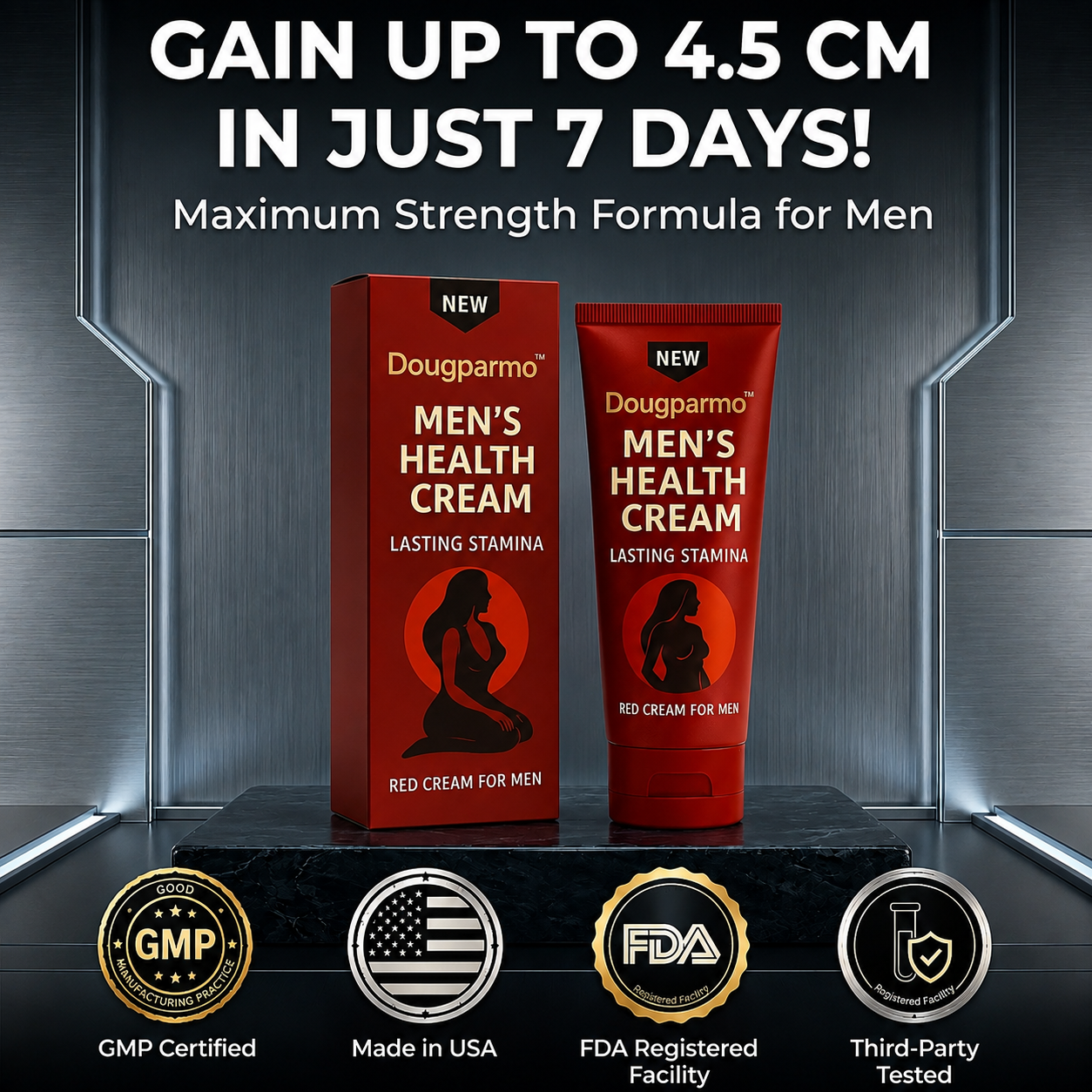 Dougparmo™ Max Cream for Men | Visible Improvement Starts in 7 Days, Feel bigger every day.- Increase size by up to 4.5 cm AWeek