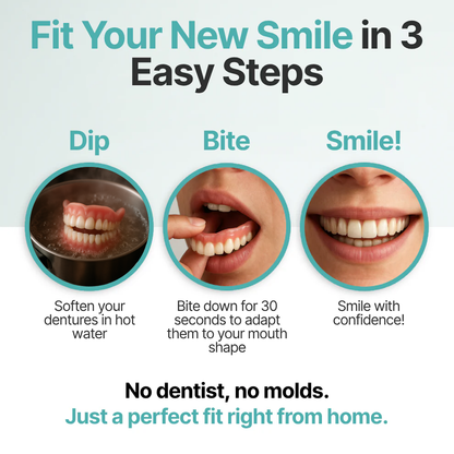 Limited Smile Today: 70% OFF! Dougparmo™ Custom-Fit Full Functional Dentures Make your smile more confident