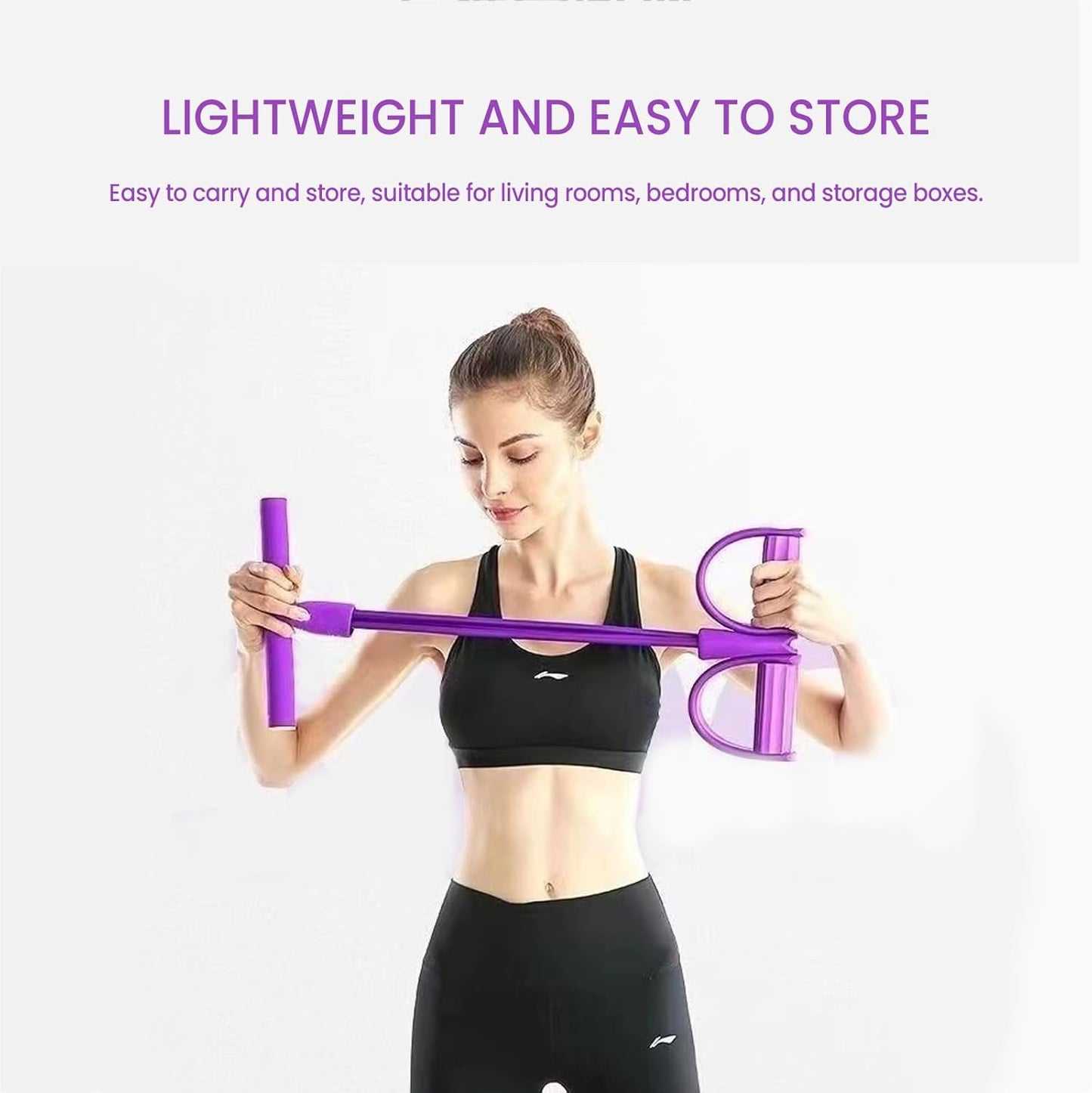 💪2026 New - 8-Tube Pedal Resistance Device with Handles, Detachable And Adjustable Pedal Resistance Device,Natural Rubber Foot Pedal Resistance Bands, Fitness Resistance Bands for Abdomen, Waist, Arm, Leg