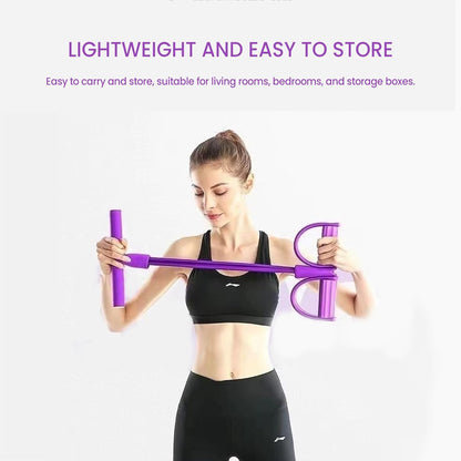 💪2026 New - 8-Tube Pedal Resistance Device with Handles, Detachable And Adjustable Pedal Resistance Device,Natural Rubber Foot Pedal Resistance Bands, Fitness Resistance Bands for Abdomen, Waist, Arm, Leg
