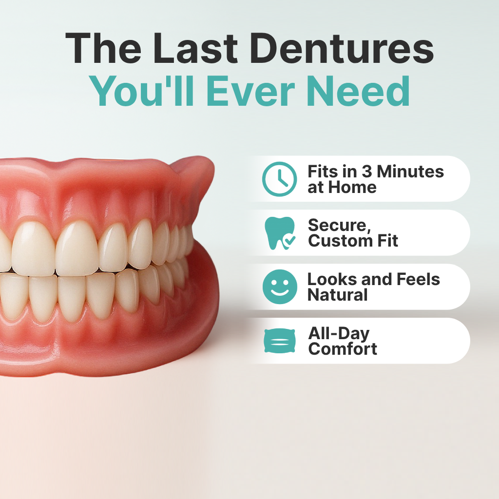 Limited Smile Today: 70% OFF! Dougparmo™ Custom-Fit Full Functional Dentures Make your smile more confident