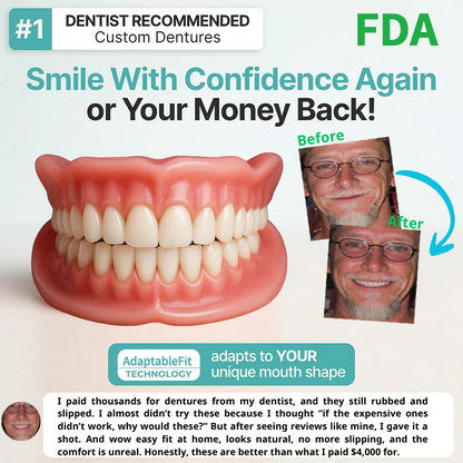 🌎Ends Today: 70% OFF! ⏰Globnihaarp™ Medical Full Denture with Strong Suctiond